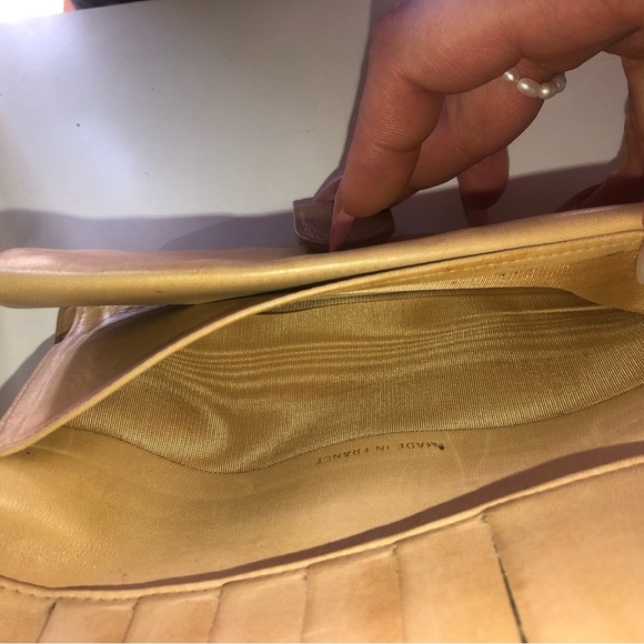 Chanel Timeless CC Continental Kisslock Flap Wallet Tan Caviar Leather Vintage - Picture 8 of 15